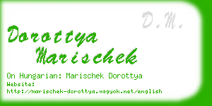 dorottya marischek business card